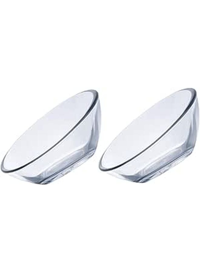2pcs Clear Glass Sauce Dishes for Dipping Sauces Condiments and Appetizers - Image 1