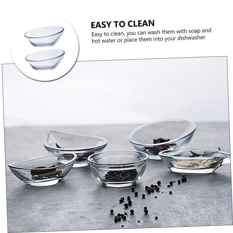 2pcs Clear Glass Sauce Dishes for Dipping Sauces Condiments and Appetizers - Image 5