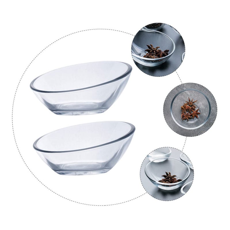 2pcs Clear Glass Sauce Dishes for Dipping Sauces Condiments and Appetizers - Image 4