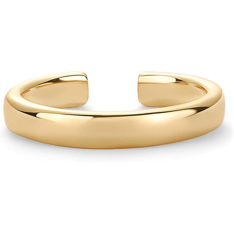 PAVOI 18K Gold Plated Adjustable Toe Rings for Women | Trendy Criss-Cross and Classic Band Toe Ring - Image 1