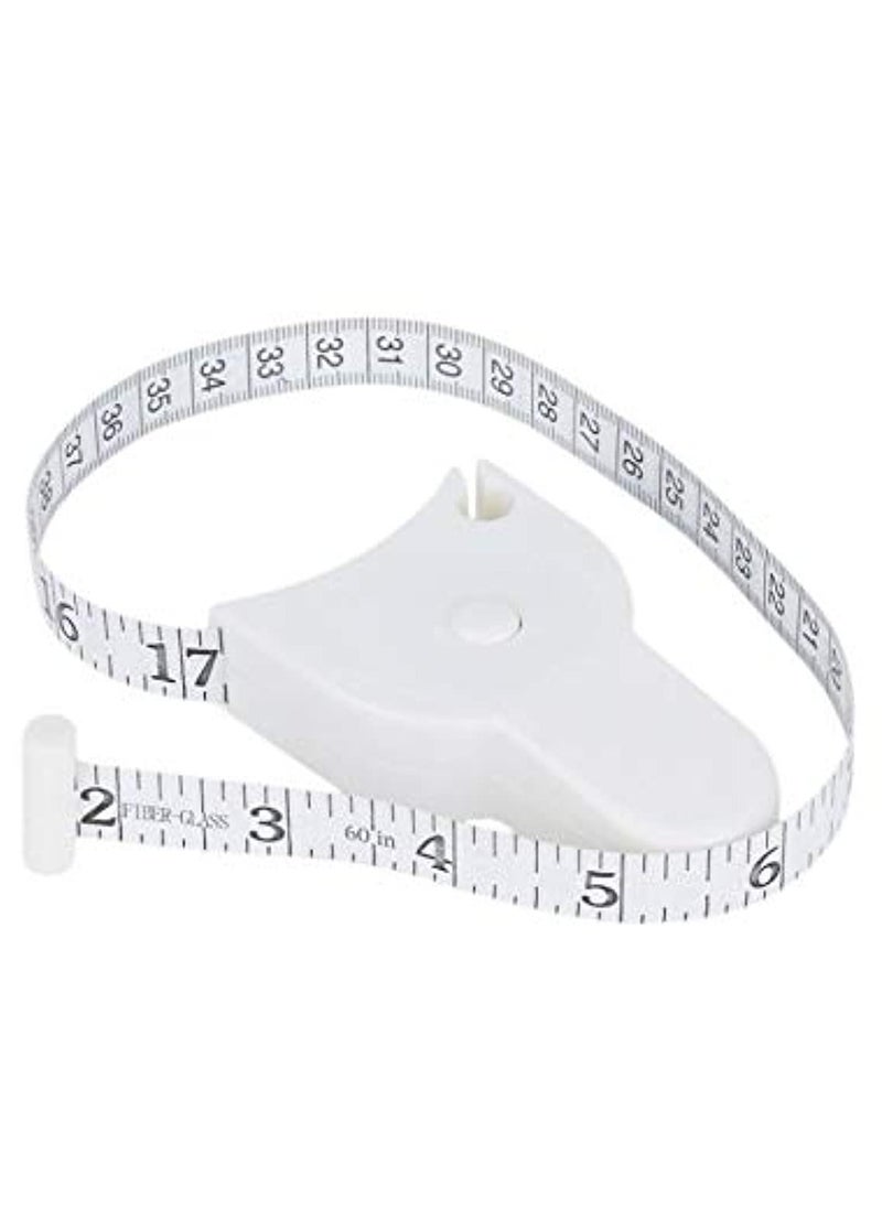 Generic - Body Tape Measure 150cm Accurate Fitness Body Tape Measuring Waist Retractable Ruler (White) - Image 1