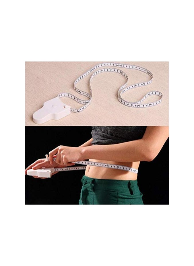 Generic - Body Tape Measure 150cm Accurate Fitness Body Tape Measuring Waist Retractable Ruler (White) - Image 1