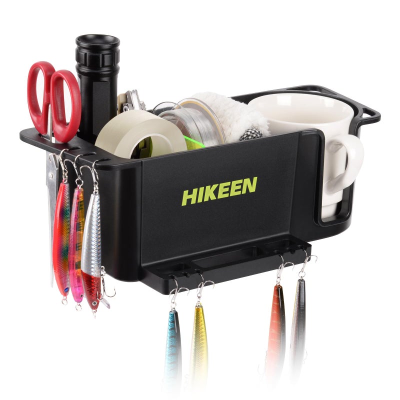 Hikeen Boat Caddy Organizer, Boat Cup Holder, Multifunctional Boat Storage Organizer Universal Fit for Boat, Kayak, Pontoon, Bass Boat, Jon Boat - Fishing Tool Holder, Boat Fishing Accessories ( 1Pack ) - Image 1