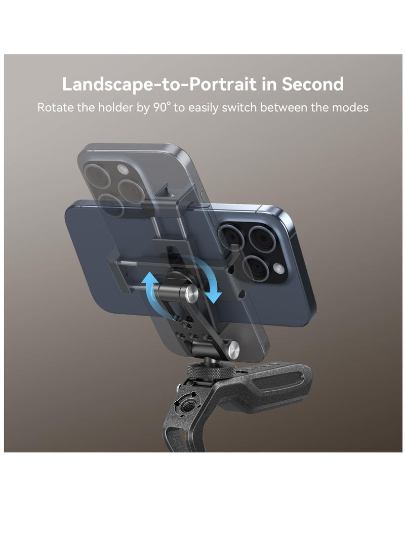 Excefore Phone Support for DJI Stabilizers, Free Adjustment Phone Mount Adapter with 1/4", 20 Threaded Hole and Cold Shoe for DJI RS 3  RS 3 Pro RS 3 Mini RS 2 RS C2  R S R SC, Tripod, 4301 - Image 5