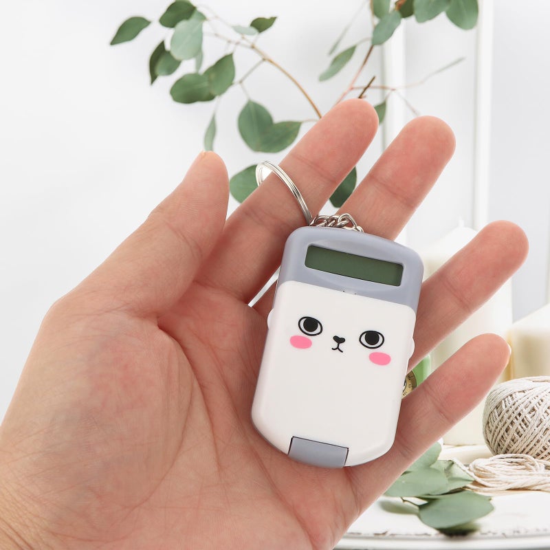 2Pcs Mini Portable Calculator Set Gray Basic Functions LCD Display Lightweight Exam Tool - Image 3