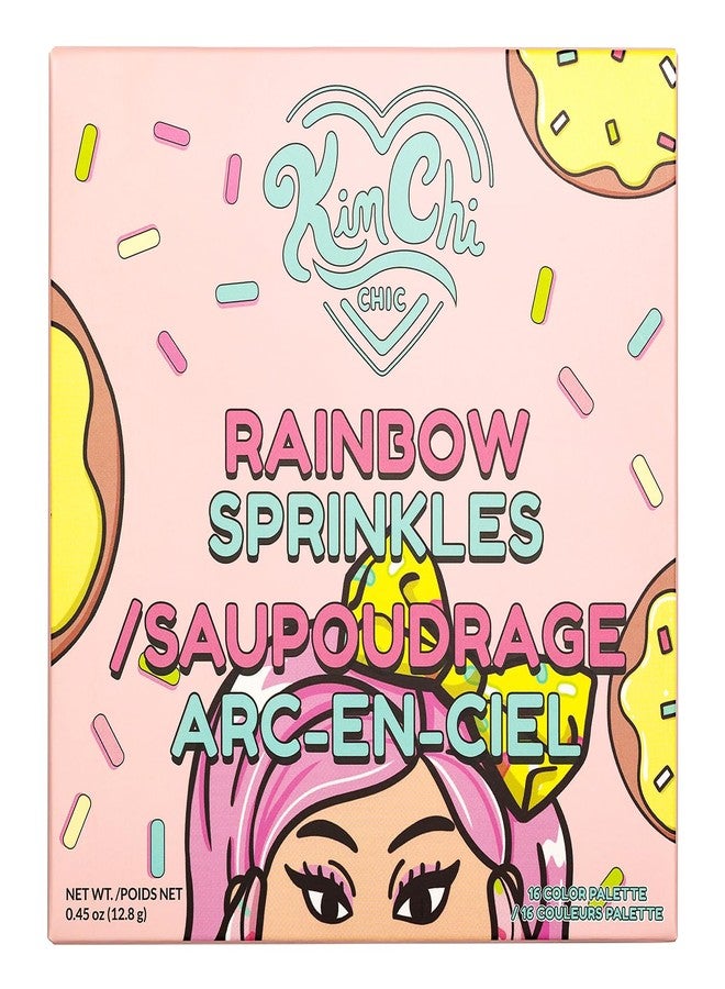 Kimchi Chic Donut Collection Eyeshadow Palette - 16 Matte, Pigment, & Glitter Shadows, Versatile for Day to Night Looks, Cruelty Free, Rainbow Sprinkles - Image 3