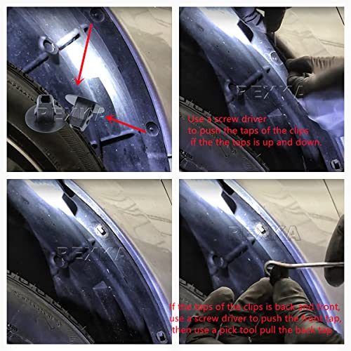 Rexka 20pcs Fender Liner Mud Guard Retainer Clip Grommet Retainer 90682-SEA-003 Compatible with Honda Acura Accord Civic CR-V Fit Odyssey CR-Z ILX MDX RDX TL - Image 5