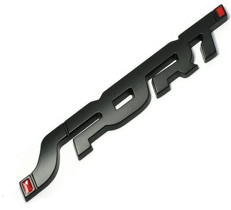 YOMITH Sport Metal Car Emblem Badge | Matte Black 3D Logo Sticker | Self Adhesive Car Body Decoration (Pack of 1) - Image 1