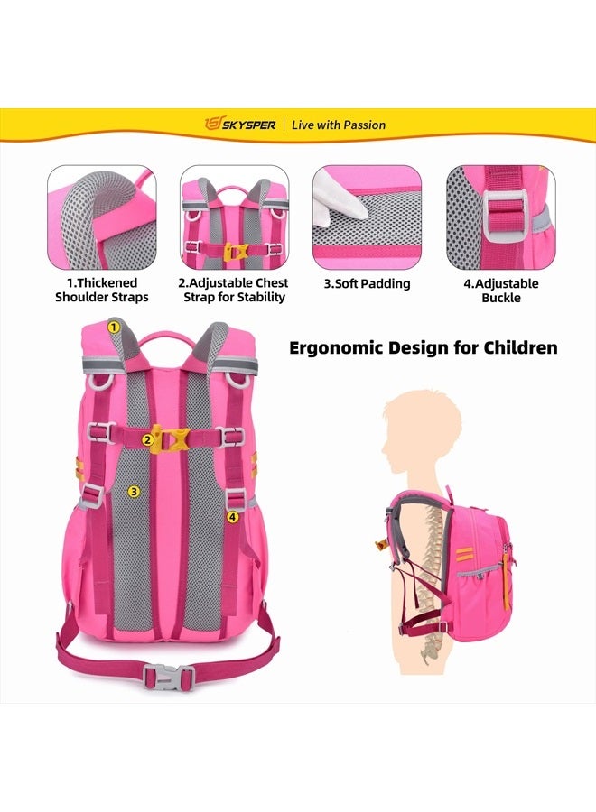 SKYSPER Kids Hiking Backpack 12L Children School Bag Child Boy Girl Pack Ages 4-8 for Traveling Day Trips Classes Camping(Pink)  - Image 5