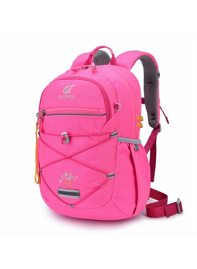 SKYSPER Kids Hiking Backpack 12L Children School Bag Child Boy Girl Pack Ages 4-8 for Traveling Day Trips Classes Camping(Pink)  - Image 1