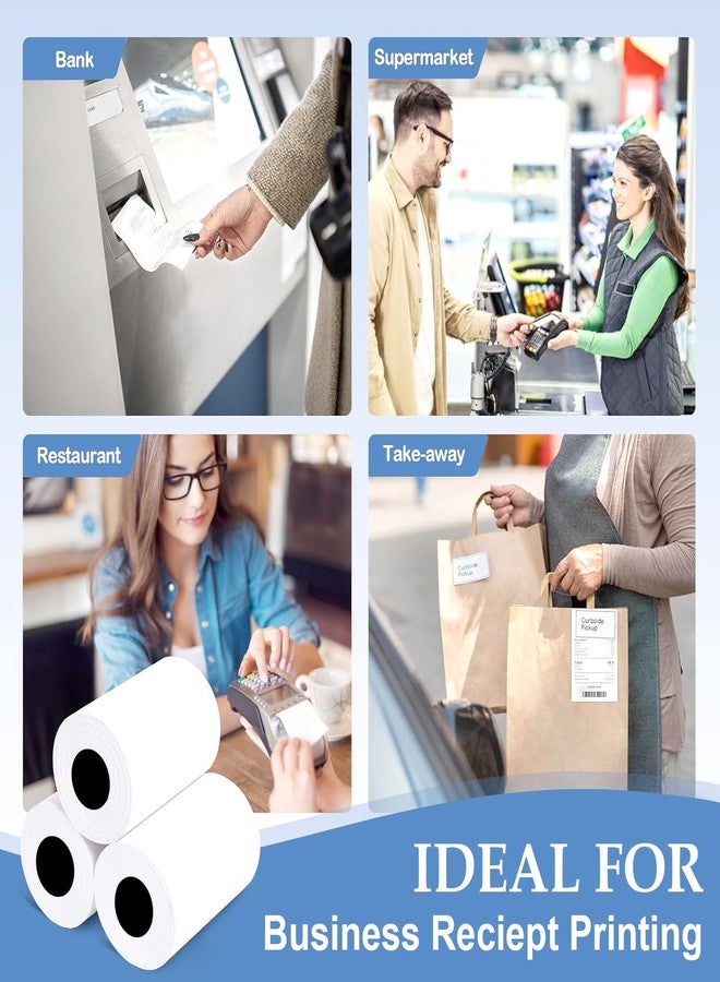 GLUN® 58mm(2 inch) x 25 Meter Thermal Receipt Paper Roll, BPA-Free,Print for POS, Credit Card Machines, Cash Registers (Pack of 10) - Image 3