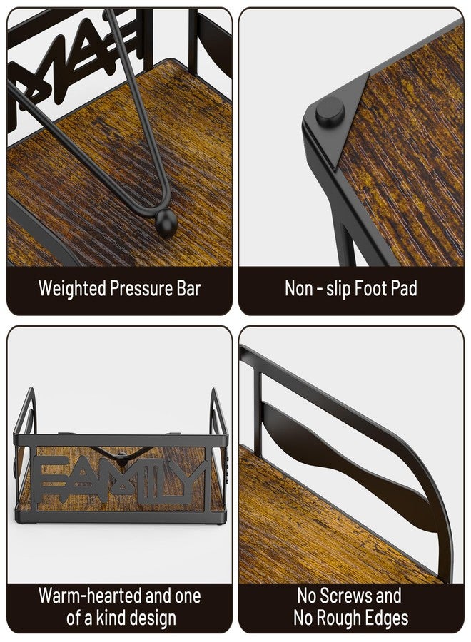 Epicano Napkin Holder for Table, Flat Napkin Holders with Weighted Arm, Wooden Kitchen Napkin Dispenser for Kitchen & Outdoor Dining Cocktail Picnic Bar Room Party Decor,Torched Wood and Black - Image 5