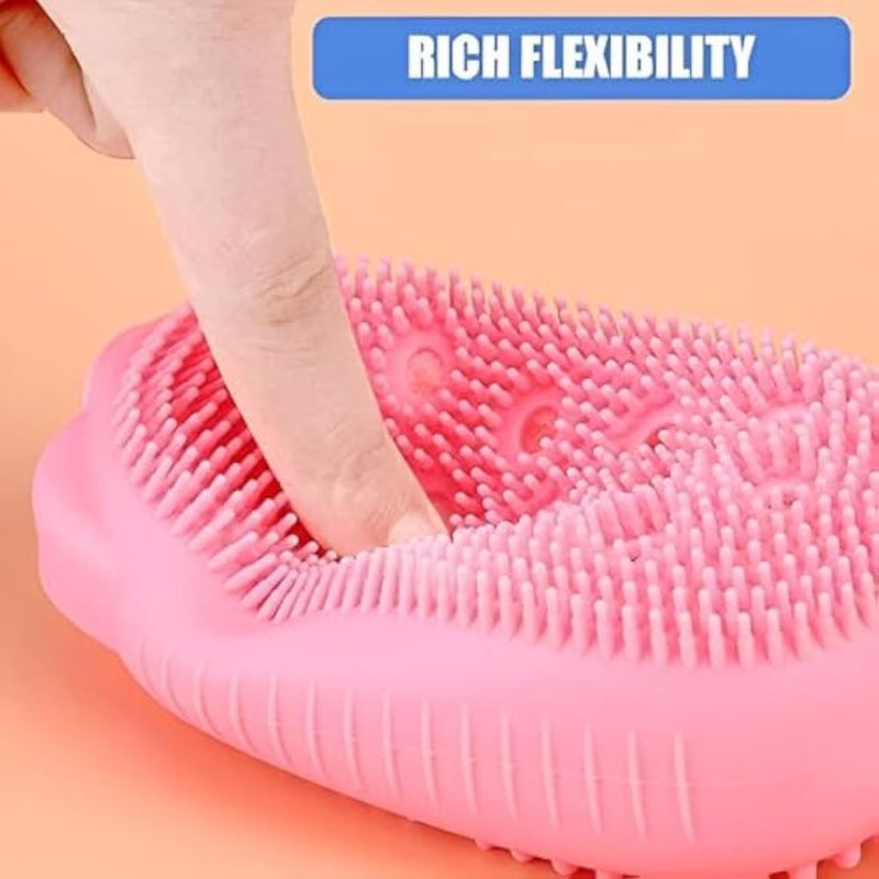 Body Exfoliator - Flexible Silicone Bubble Bath Scrubbing Tool that Provides Smooth Skin Feel, Relaxing SPA Effect, Gentle Dead Skin Removal and Easy Daily Hygiene Care (blue) - Image 4