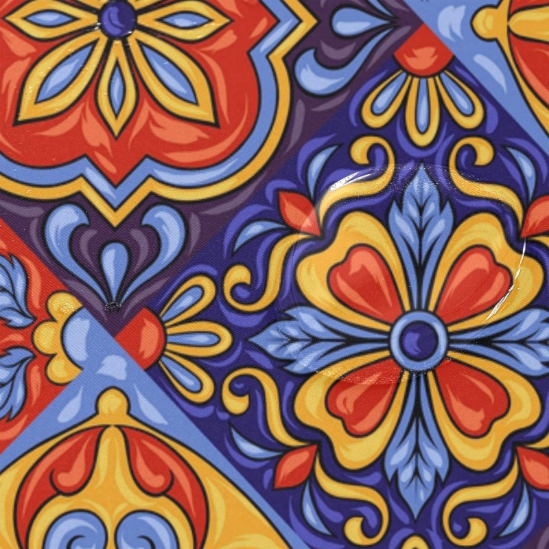 WELLDAY Shower Curtain Mexican Talavera Ceramic Tile Pattern Bathroom Decor Waterproof Fabric with Hooks 60x72 Inch - Image 4