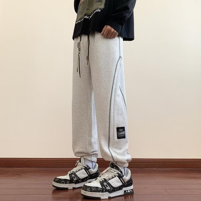 American-Style High Street Heavy Sports Pants Boys Summer Leg-Bound Casual Sweatpants High-End Feeling Cleanfit Pants - Image 3
