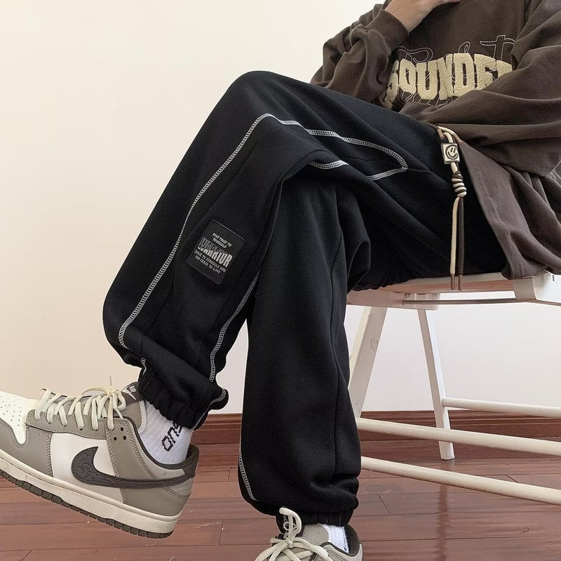 American-Style High Street Heavy Sports Pants Boys Summer Leg-Bound Casual Sweatpants High-End Feeling Cleanfit Pants - Image 2