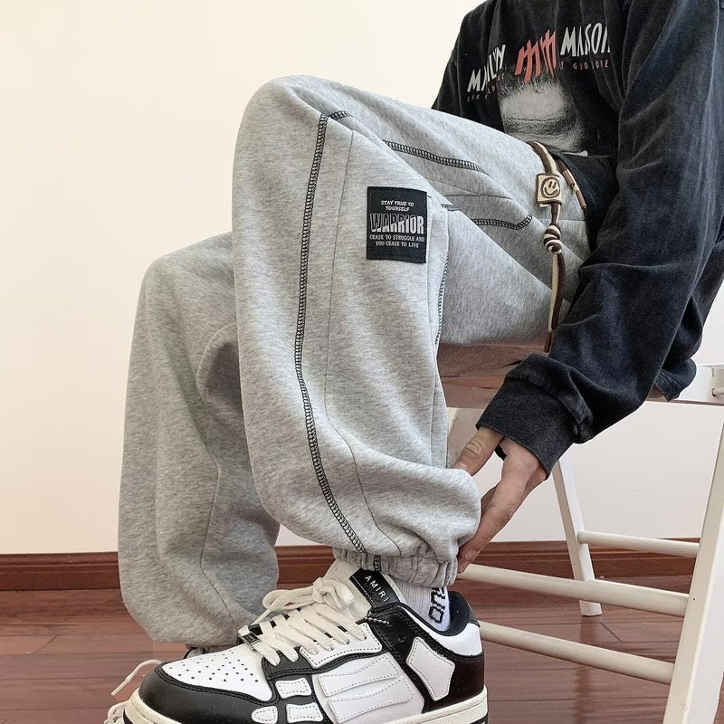 American-Style High Street Heavy Sports Pants Boys Summer Leg-Bound Casual Sweatpants High-End Feeling Cleanfit Pants - Image 1