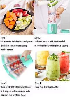 Portable Juicer Blender Personal Size Blender-15.2Oz USB Rechargeable 4000mAh Mini Blender | 6 Blades Shakes and Smoothies Juicer Cup | BPA-Free Food Mixer for Home Sport Outdoor Travel Blender(White) - pzsku/ZB4C15B8C1A9126F27306Z/45/_/1703748723/c837a905-e775-4e5b-a3f1-9f9e0bc28643