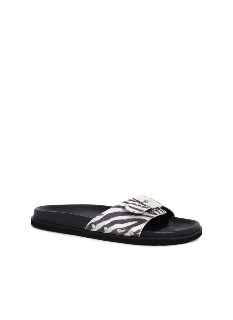 شول MULES BLACK/WHITE PESCURA ANNE