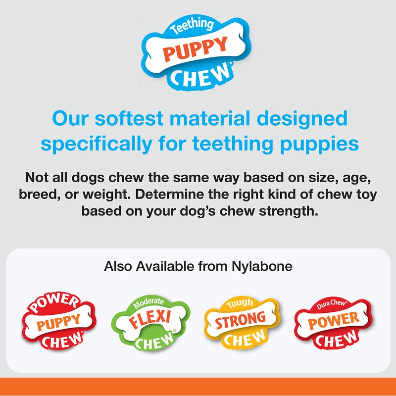Nylabone Ring Bone Chew Toy for Puppies, Puppy Teething Toys, Chicken Flavor, X-Small - Up to 15 lbs, 1 Count - Image 2