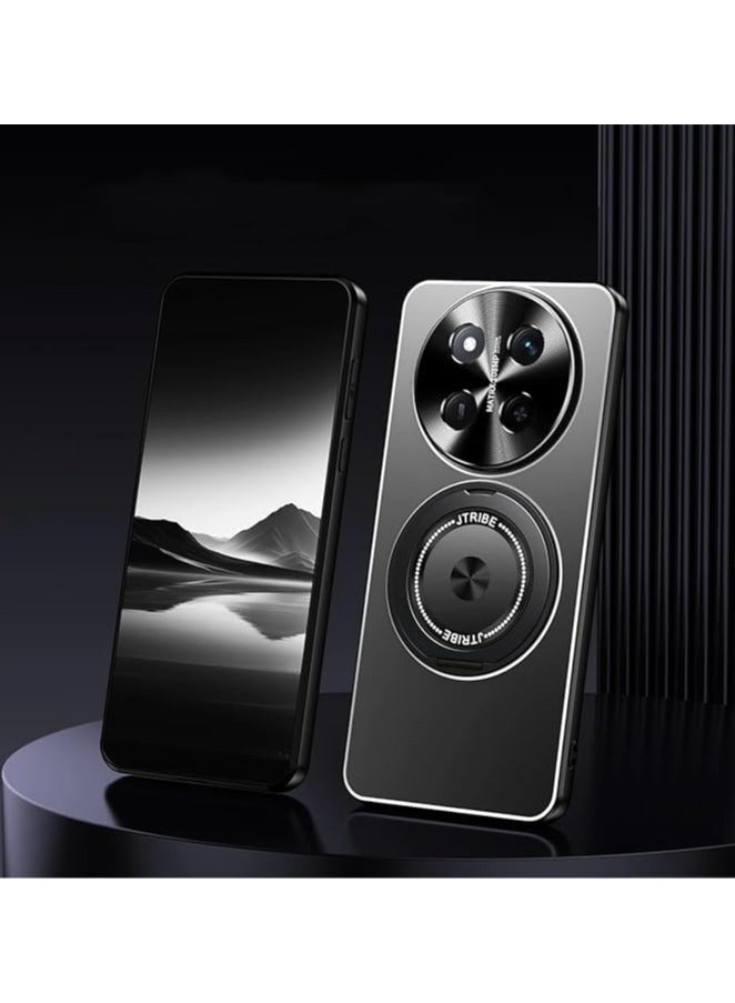 Case Compatible with Honor X9c 5G/X60 Pro, Metal Matte Case 【Compatible with Mag-Safe】, Camera Lens Protection Shockproof Slim Phone Case Cover with 360 Rotatable Ring Stand - Image 1