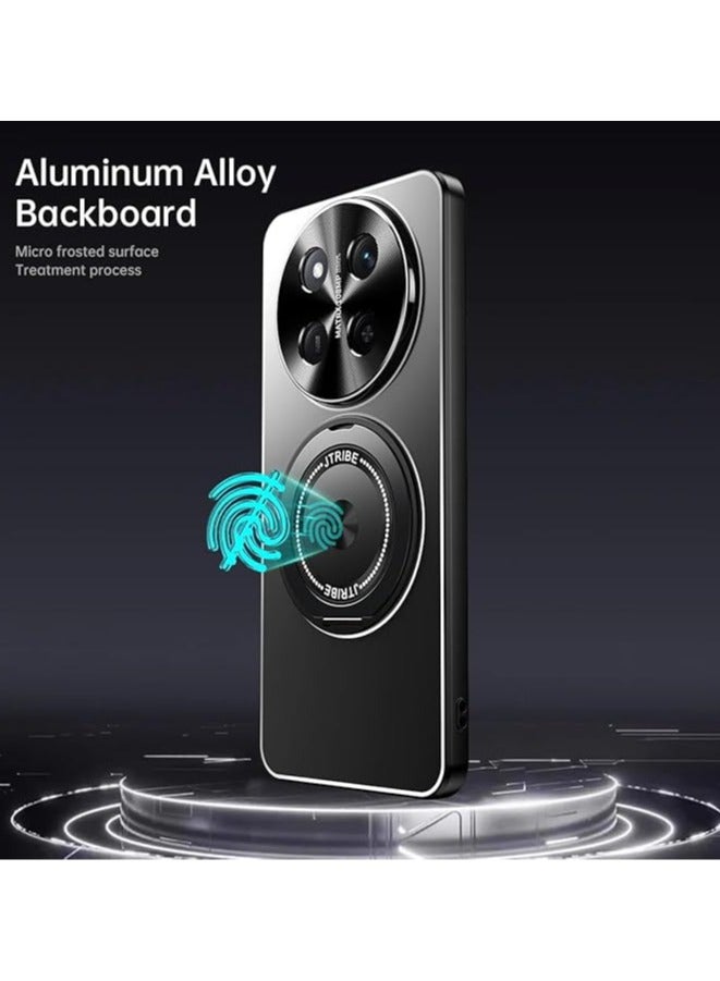 Case Compatible with Honor X9c 5G/X60 Pro, Metal Matte Case 【Compatible with Mag-Safe】, Camera Lens Protection Shockproof Slim Phone Case Cover with 360 Rotatable Ring Stand - Image 4