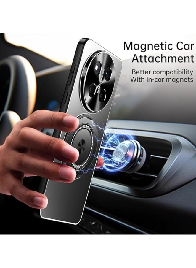 Case Compatible with Honor X9c 5G/X60 Pro, Metal Matte Case 【Compatible with Mag-Safe】, Camera Lens Protection Shockproof Slim Phone Case Cover with 360 Rotatable Ring Stand - Image 2