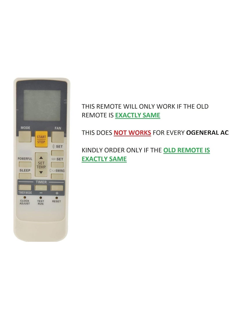 VNQ VNQ Ac Remote Compatible for O General 1 Ton 2 Ton AC Remote ARRaj1E Work Only If Your Old Remote is Exactly Same  - Image 3