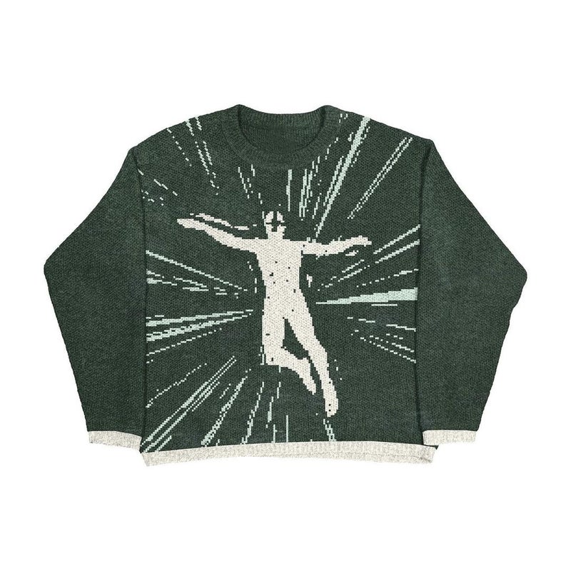 Dark Style Round Neck Loose Knit Sweater for Women Autumn Winter - Image 4