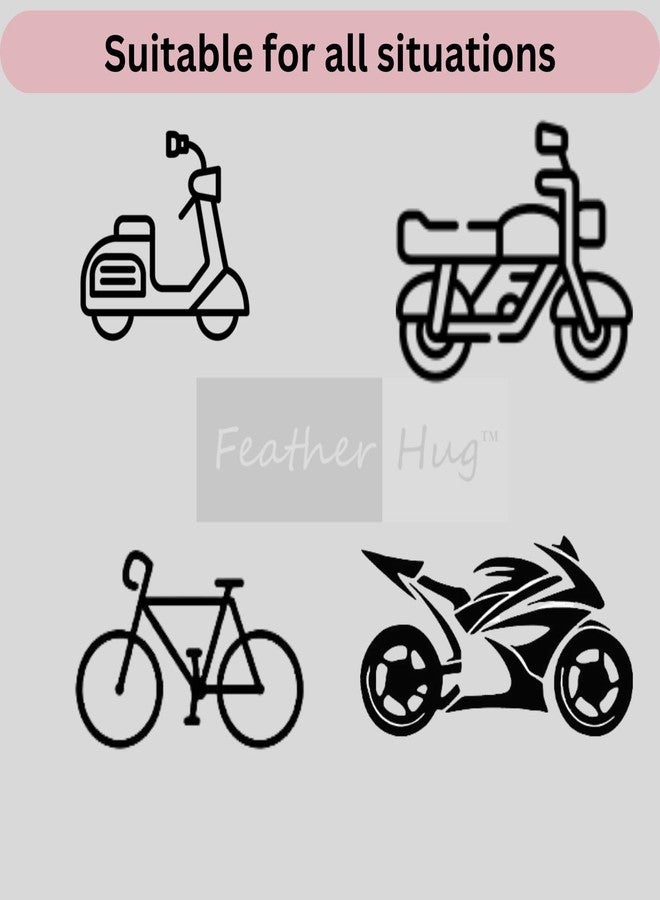 Feather Hug® -Two Wheeler Safety Belt for Kids – Bike Safety Belt for Kids with Adjustable Straps, Child Safety Belt for Two Wheeler, Baby Safety Belt for 2 Wheeler with double stitch(Defence Green) - Image 3