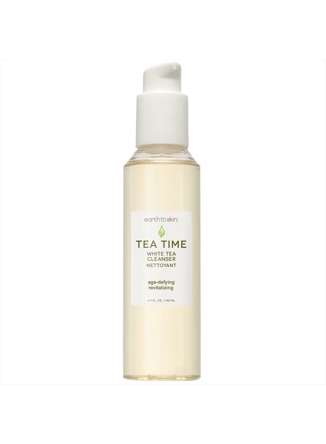 earth to skin Tea Time White Tea Anti-Aging Face Cleanser (4.7 Fl Oz) - Image 1