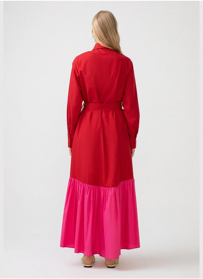 تاتشي BELTED SHIRT DRESS