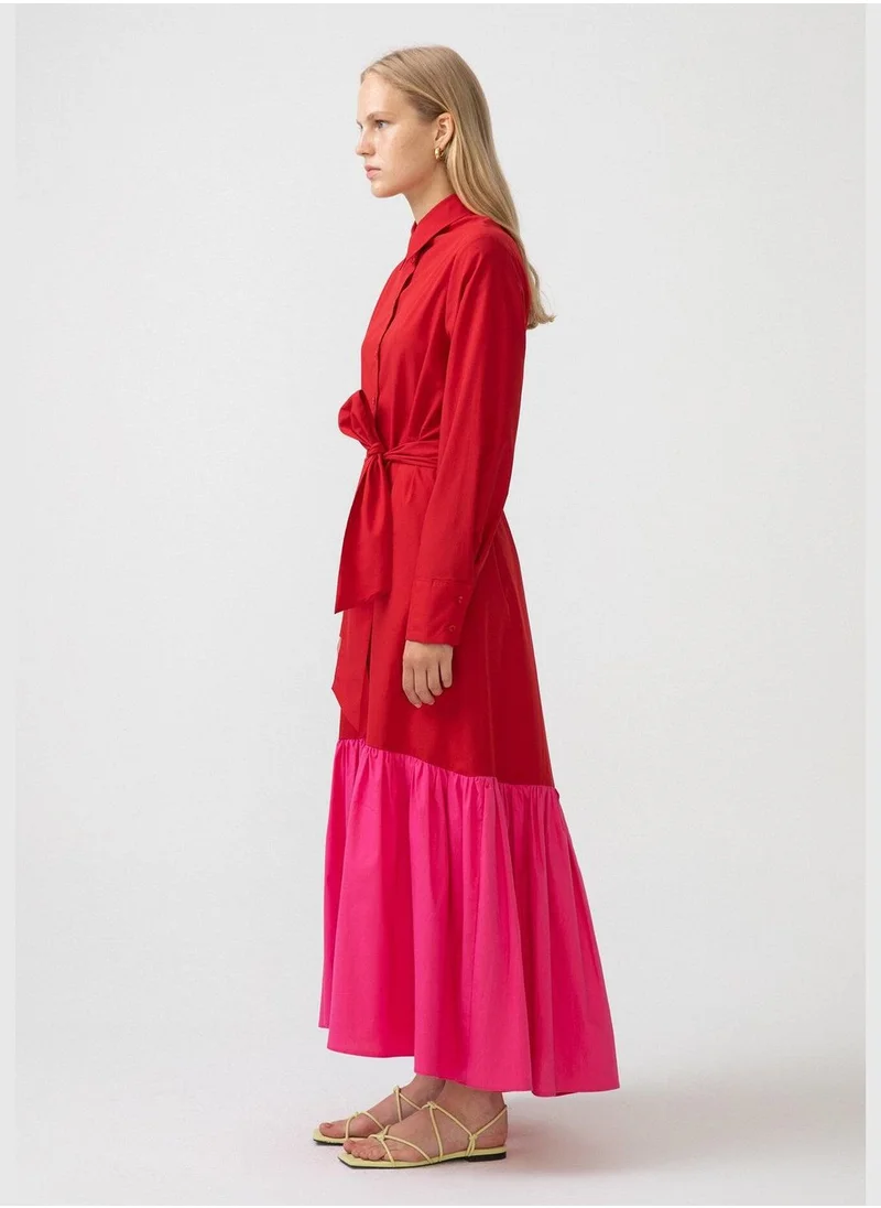 تاتشي BELTED SHIRT DRESS
