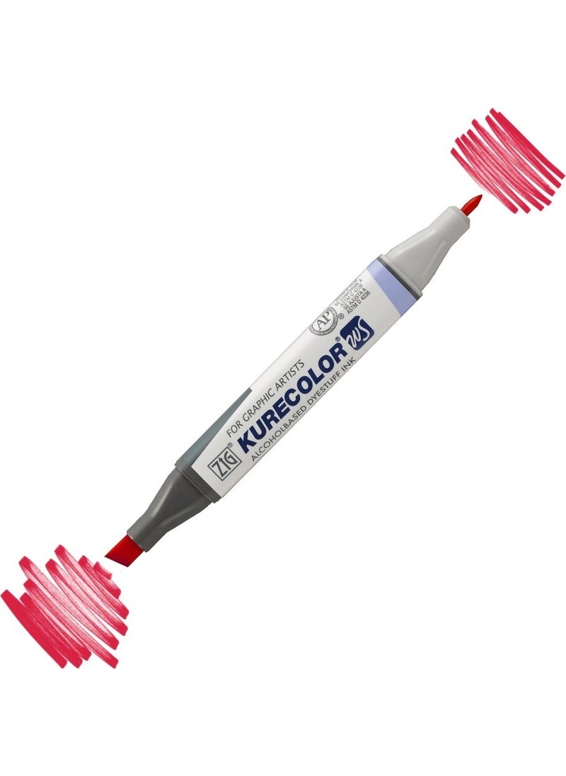 Zig Kurecolor KC3000 Twin S Marker Pen 264 Geranium Red  - Image 1
