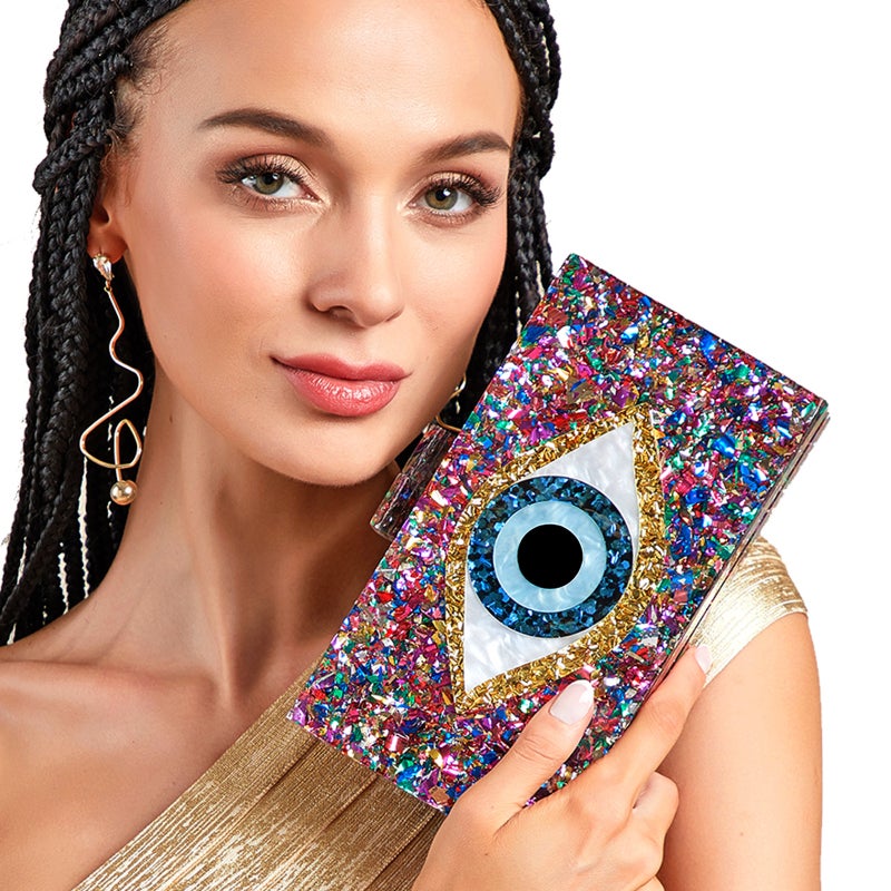 Bag 2022 New Acrylic Style Wedding Dinner Hand Chain Crossbody Eye Bag - Image 3