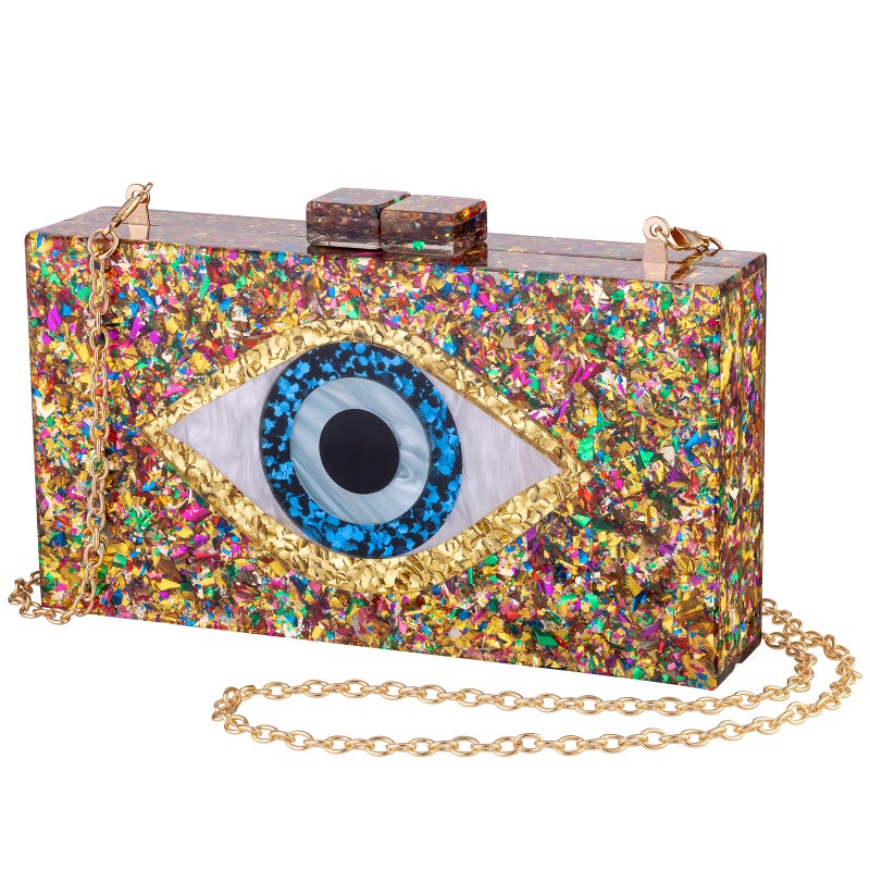 Bag 2022 New Acrylic Style Wedding Dinner Hand Chain Crossbody Eye Bag - Image 1