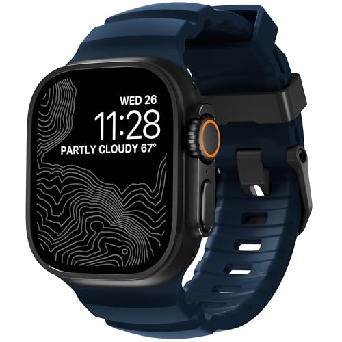 NOMAD Apple Watch Sport Band Rocky Point Atlantic Blue 4549mm Apple Watch Band with Black Titanium Hardware Adventurous Rugged for Men and Women - Image 1