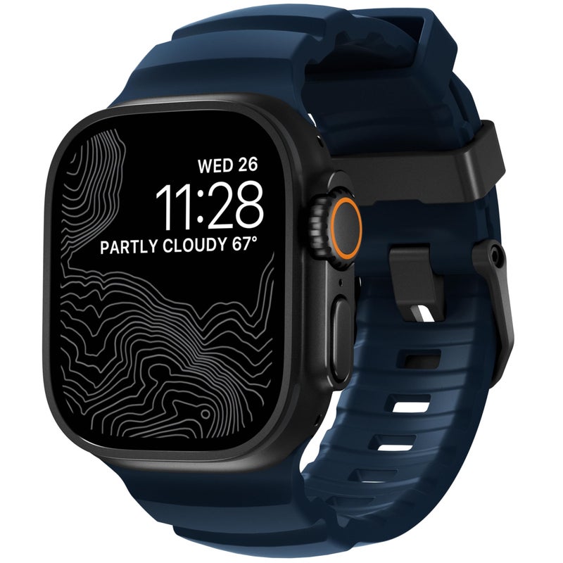 NOMAD Apple Watch Sport Band Rocky Point Atlantic Blue 4549mm Apple Watch Band with Black Titanium Hardware Adventurous Rugged for Men and Women - Image 2