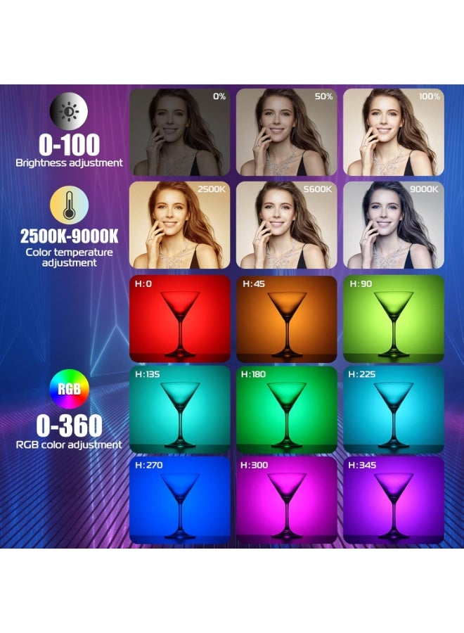 Ulanzi عصا ضوء RGB VL110، عصا ضوء محمولة لكاميرا LED، أنبوب ضوء بار، قابل للتعتيم من 2500-9000K، بطارية 2600mAh CRI 95+ مع جذب مغناطيسي للتصوير الفوتوغرافي Vlog TIK Tok - Image 3