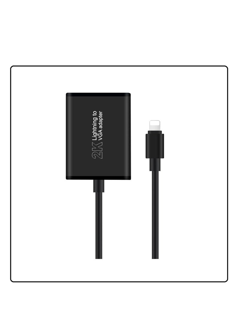 NTECH VGA Adapter Cable, 2K Digital AV Adapter VGA Adapter For iPhone to VGA Audio Charging With iPhone 14/14Pro/13/13Pro/12/12Pro/Max/Xs/Xr/iPad Pro) to TV/Projector/Monitor) Media Streaming Device - Image 2