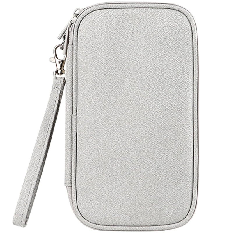 Medium Gray Anti Dust Cable Organizer Bag Portable Multi Section Cord Storage Case - Image 2