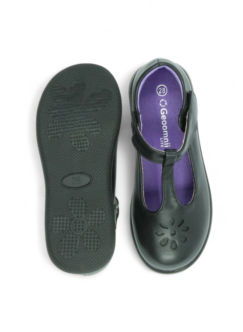 Geoomnii Girls School Shoes – Comfortable Black Formal Uniform Footwear for Daily Wear | Non-Slip Sole, Durable Stitching, Cushioned Insole | Back to School Essentials - Image 5