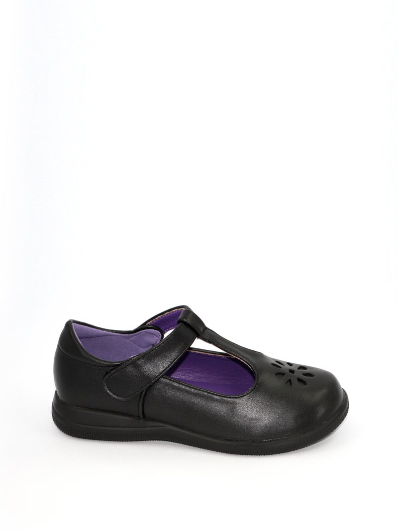 Geoomnii Girls School Shoes – Comfortable Black Formal Uniform Footwear for Daily Wear | Non-Slip Sole, Durable Stitching, Cushioned Insole | Back to School Essentials - Image 3