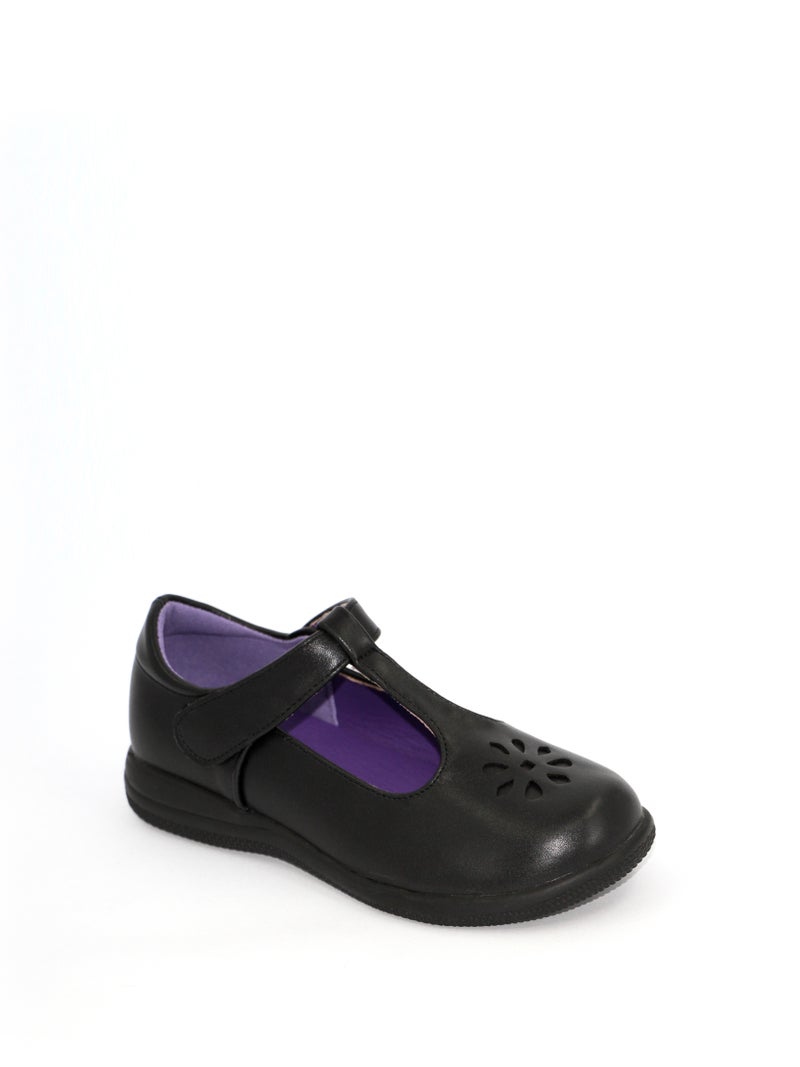Geoomnii Girls School Shoes – Comfortable Black Formal Uniform Footwear for Daily Wear | Non-Slip Sole, Durable Stitching, Cushioned Insole | Back to School Essentials - Image 2