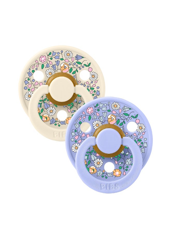 BIBS x Liberty Pacifier Colour 2 PACK Chloe Meadow Latex Size 1 Ivory Mix - Image 2