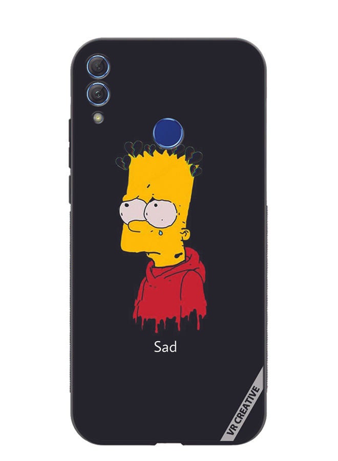 Protective Case Cover For Honor 10 Lite Sad Design Multicolour