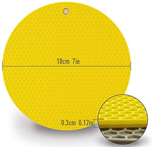 DYRROTH DYRROTH Silicone Pot Holder and Oven Mitts, Multipurpose Non-Slip Insulation Honeycomb Rubber Hot Pads Trivet, Heat Resistant Anti Slip Place Mat for Home Use(4 Packs)  - Image 5