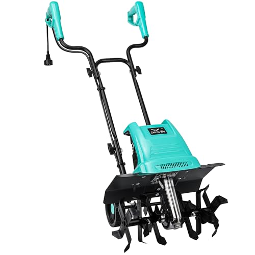 IncwBo Tiller Cultivator 17 inch 15 Amp 6 Steel Tines Tillers for Gardening Electric Rototiller for Garden Yard - Image 1