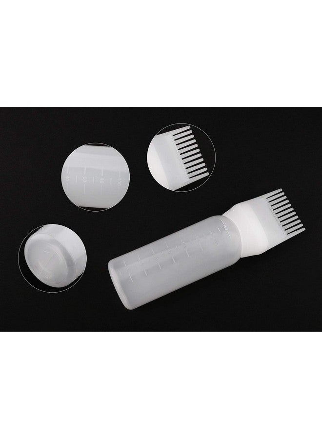 Yebeauty Yebeauty 2 Pack 6 Ounce Hair Dye Bottle Applicator Brush Root Comb Bottle with Graduated Scale - White - Image 4