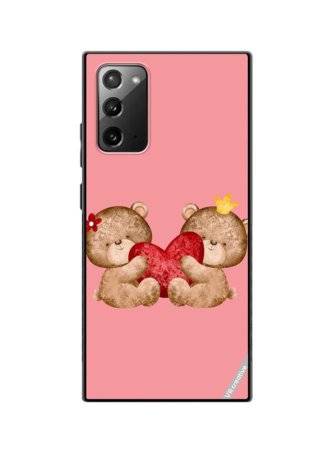 VR CREATIVE Protective Case Cover For Samsung Galaxy Note20 5G Bear Love Design Multicolour - Image 1